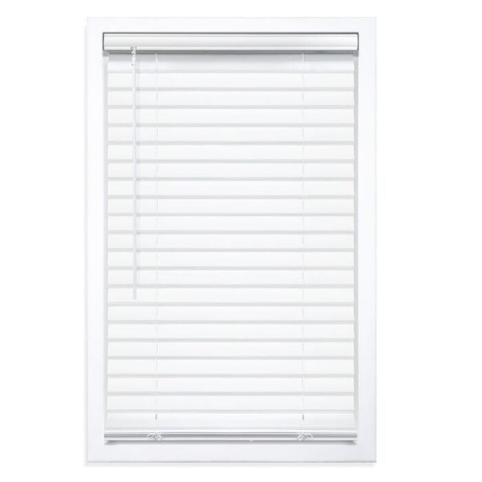 Regal Estate 2-inch White Cordless Plantation Vinyl Blind (64-inches Long) - Image 2
