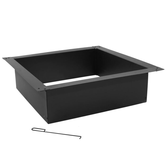 Sunnydaze Square Heavy Duty Fire Pit Rim DIY In-Ground Fire Pit - Multiple Sizes - 30-Inch