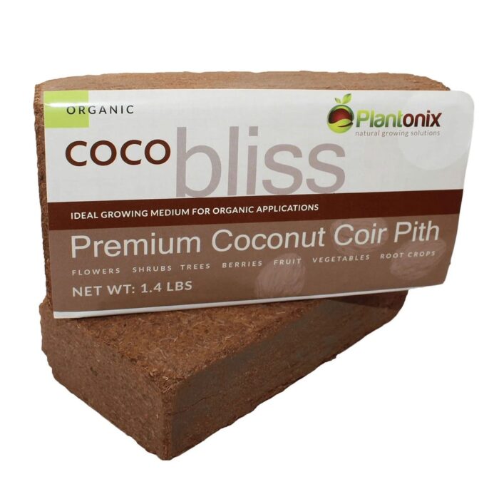 Plantonix Coco Bliss Premium Organic Coconut Coir Pith, 650GM Bricks (50 Pack) - 1.4