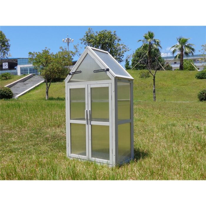 Mini Greenhouse Kit Outdoor Green House with Tiered Plant Stand - 16.1 Inch High - Image 2