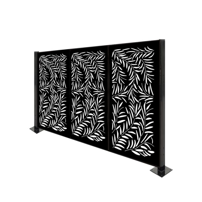 HighlanderHome Freestanding Modular Metal Privacy Screen, 4FtX 6Ft - Image 2