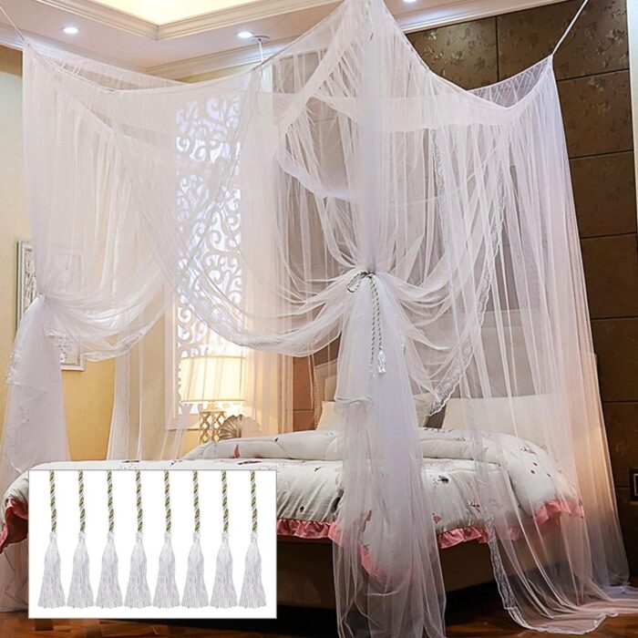 4 Corner Post Bed Canopy for Full/Queen/King Size Bed