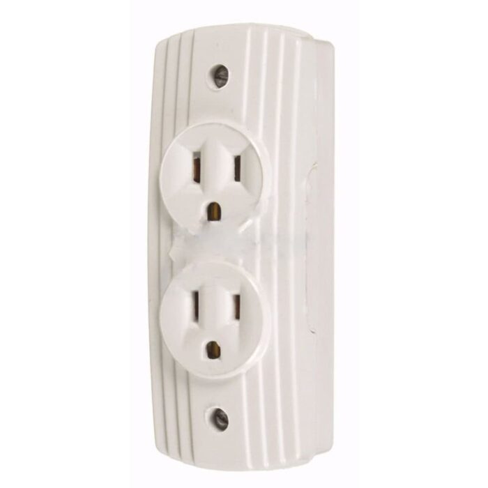 15 AMP Rectangle Beige Electrical Receptacle Plastic American Imaginations