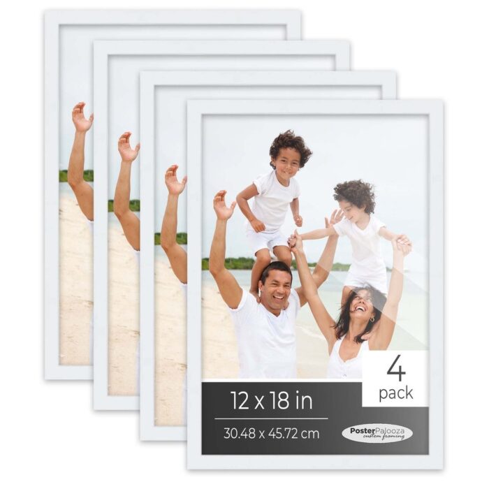 18x24 White Picture Frame Set Pack of 4 18x24 Wood Picture Frames for Gallery Wall 4 18x24 White Frames