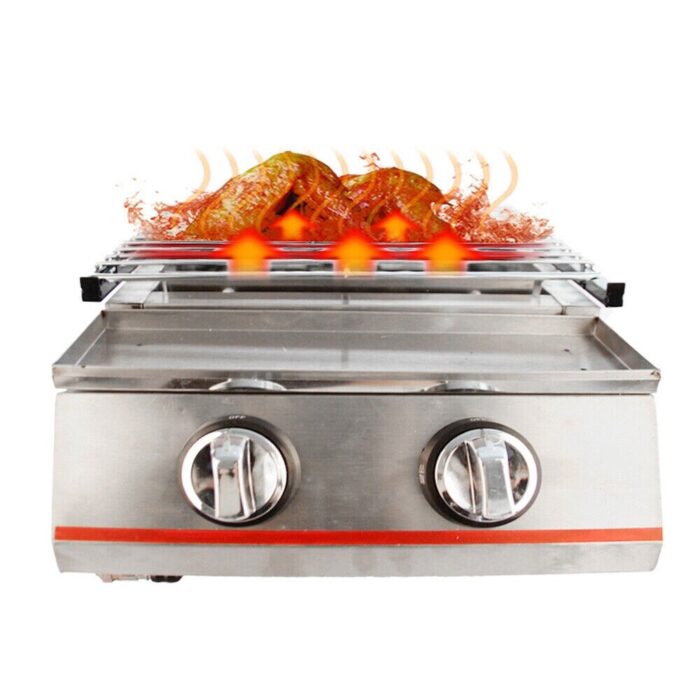 Portable Smokeless Propane Gas Grill Griddle - Image 2