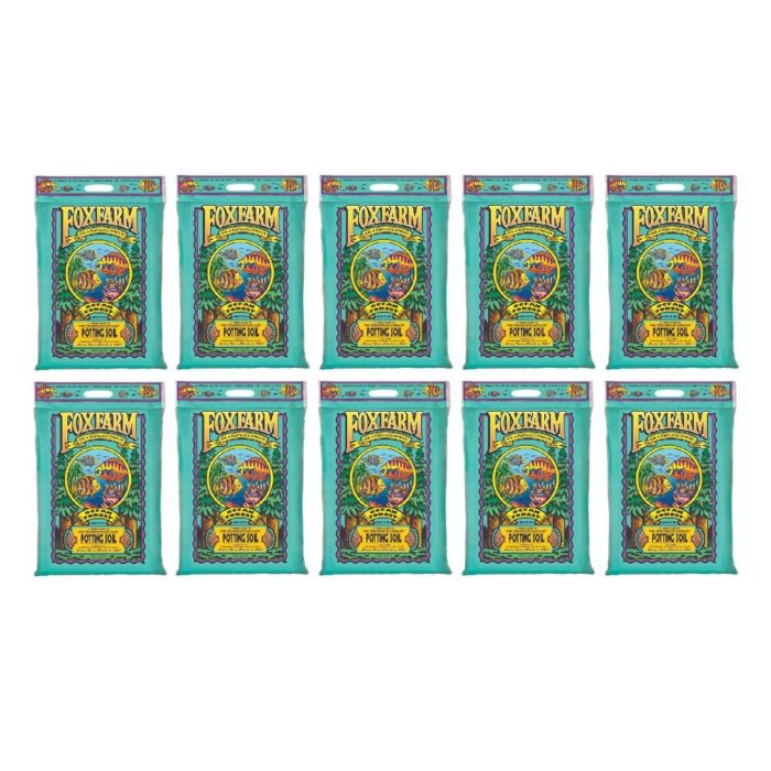 FoxFarm Ocean Forest Organic Garden Potting Soil Mix, 12 Quart Bag (10 Pack) - 11.9