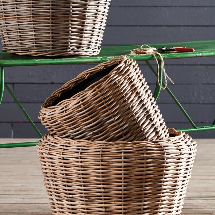 Woven Dry Basket Planter 16.5" Diameter - Image 2