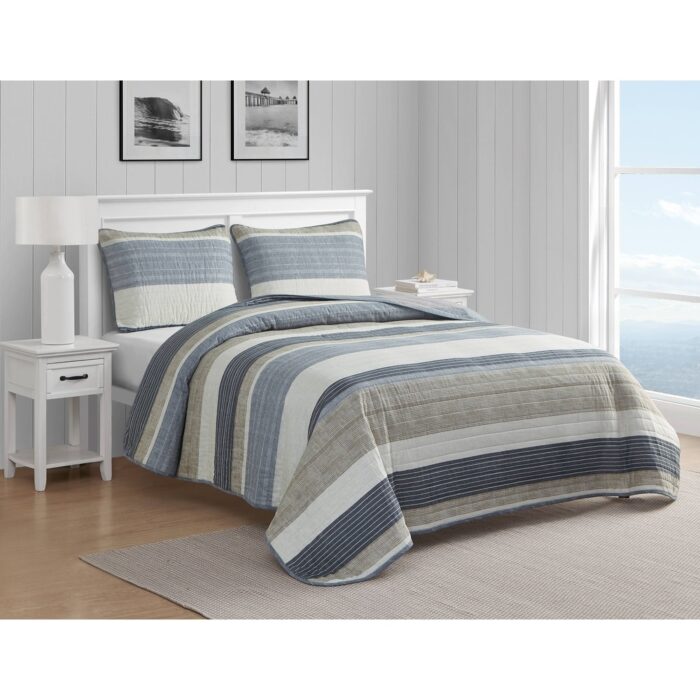 Nautica Ridgeport Cotton Reversible Quilt Set - Image 2