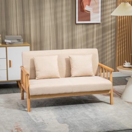 48" Loveseat Sofa for Bedroom, Modern Love Seats Furniture, Upholstered Small Couch for Small Space