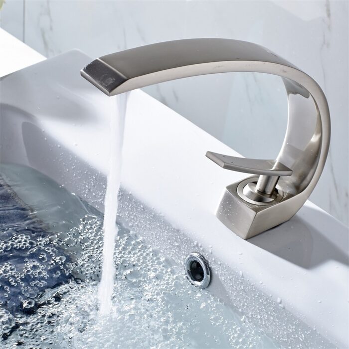 Modern Bathroom Faucet, Single Handle Single Hole Bathroom Sink Faucet - Image 2