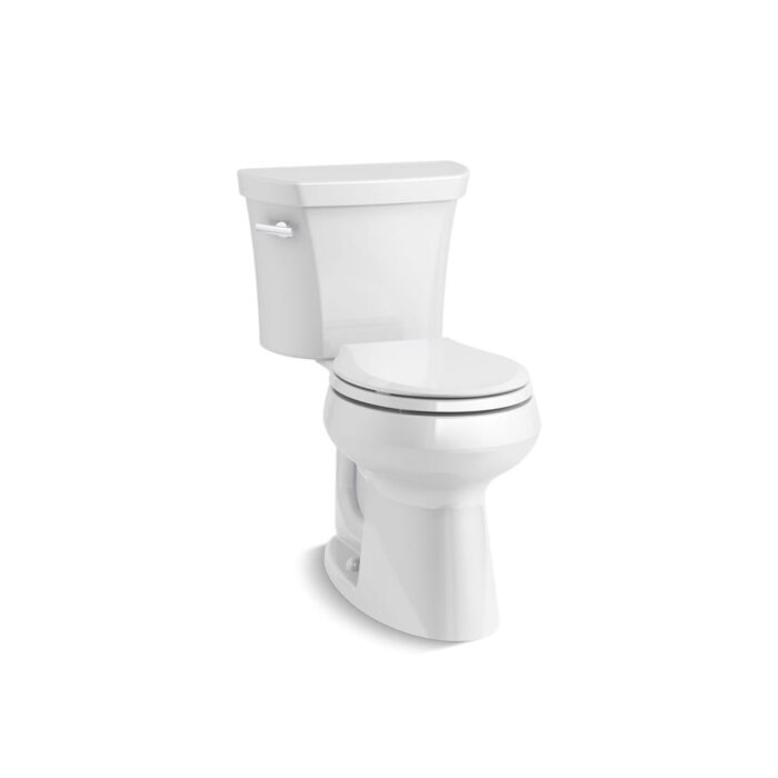 Kohler Highline? Comfort Height? Two-Piece Round-Front 1.28 Gpf Toilet With Insuliner? Tank Liner White (K-5481-U-0)