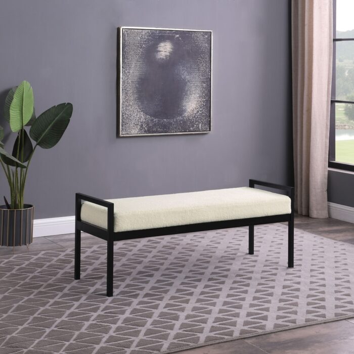 HomePop Modern Metal Bench