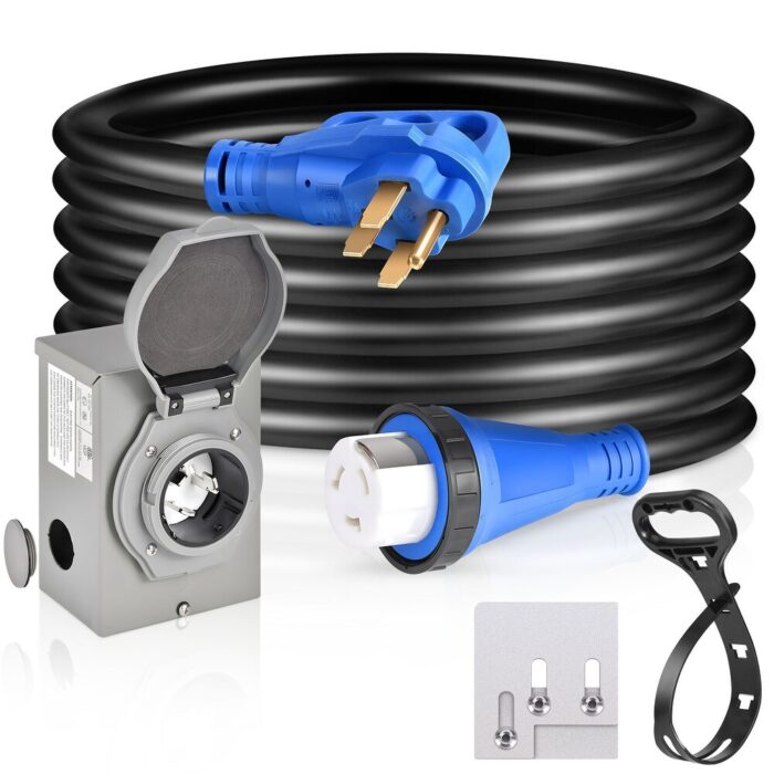 50 Amp Generator Extension Cord 125V/250V 12500W Generator Power Cord NEMA 14-50P/SS2-50R