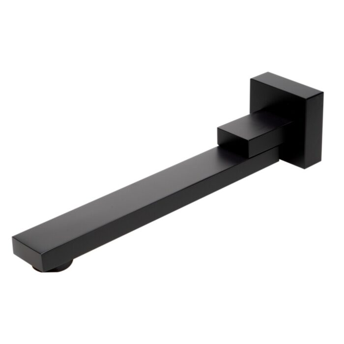ALFI brand Black Matte Square Foldable Tub Spout