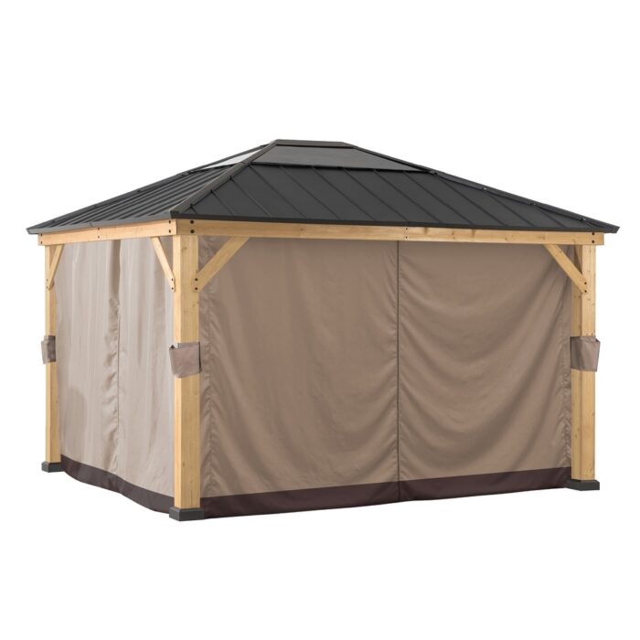 Sunjoy Universal Curtains for 13 ft. × 15 ft. Wood-Framed Gazebos