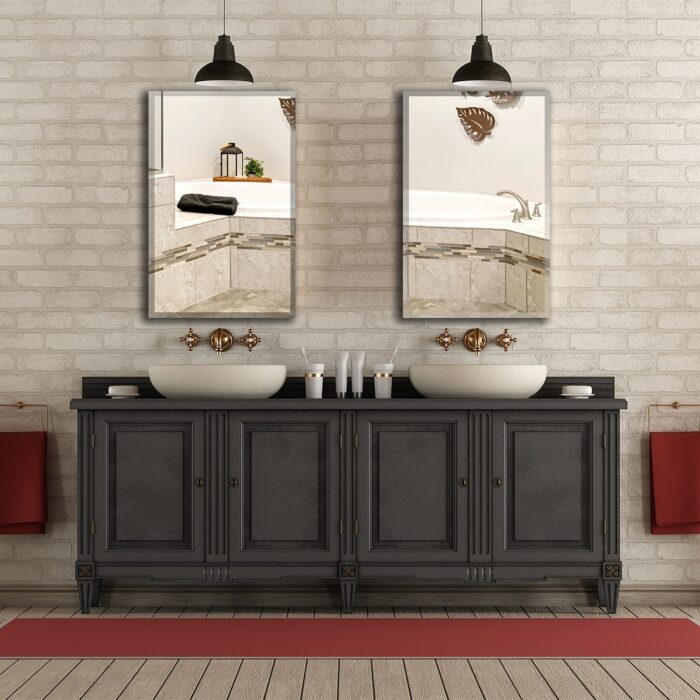 Wells Frameless Beveled Mirror - Image 2