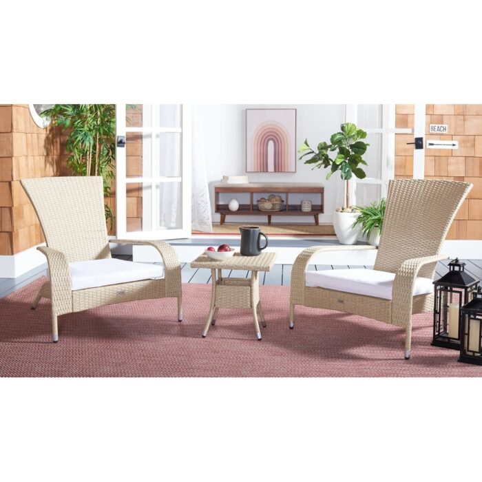SAFAVIEH Outdoor Edna 3-Piece Lounge Set
