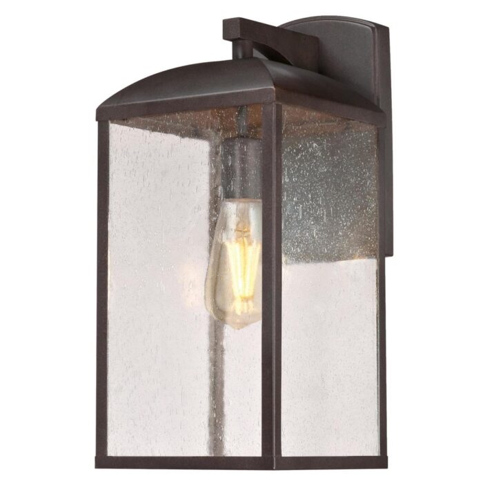 Westinghouse Lighting Piazza One-Light Outdoor Wall Fixture, Victorian Bronze Finish with Clear Raindrop Glass - Image 2