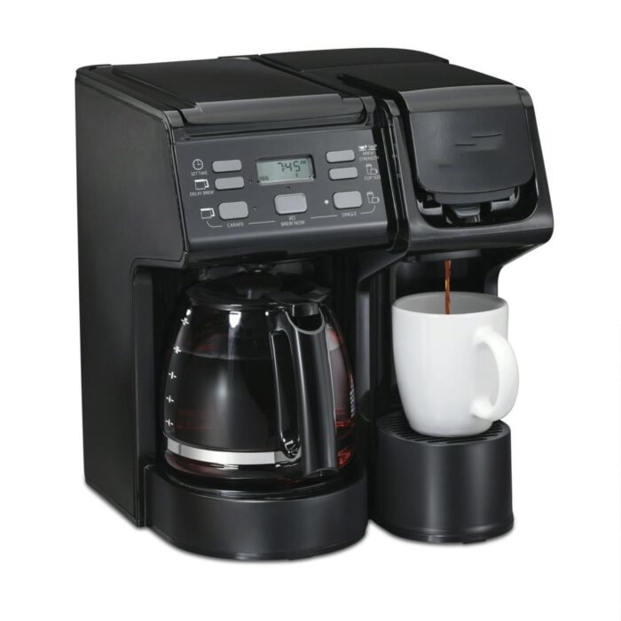 Coffee Maker, Single Serve or 12 Cups, Black - Image 2