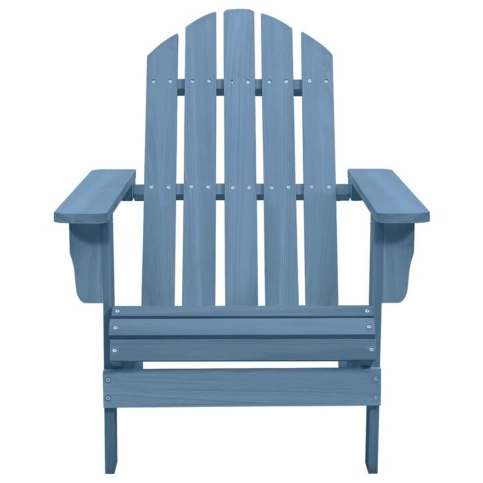 vidaXL Adirondack Chair Lounge Patio Lawn Chair for Garden Solid Wood Fir - 27.4" x 34.1" x 35.2" - Image 2