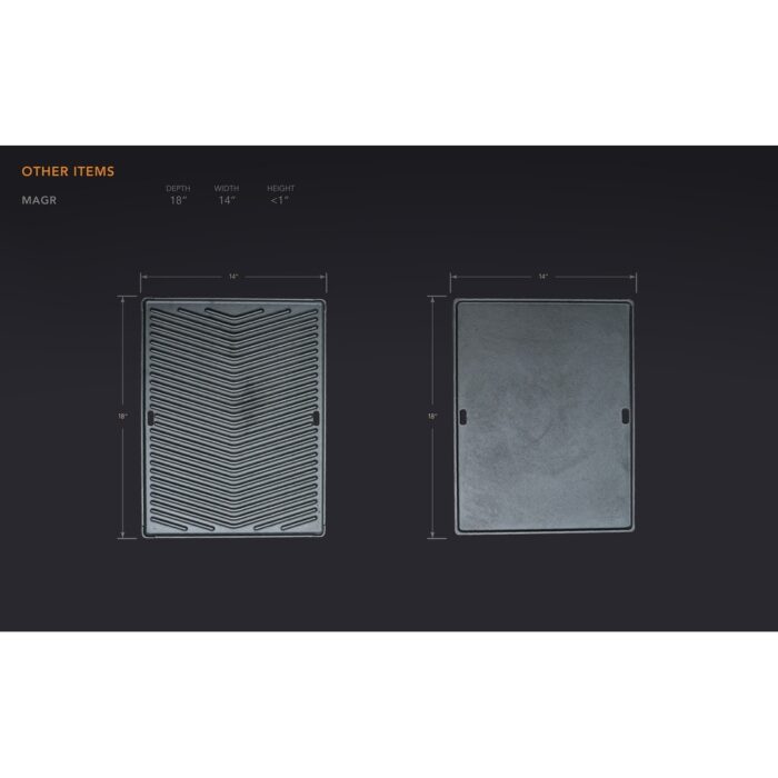 Mont Alpi MAGR Dual Sided Heavy Duty Cast Iron Reversible Griddle Grill Plate Flat & Ridged Surface - Fits any Mont Alpi Grill - Image 2