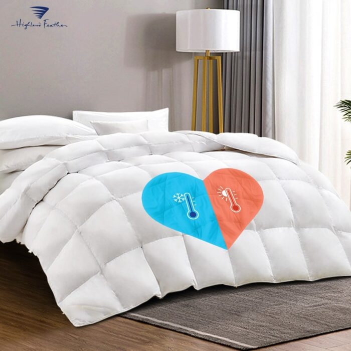 Highland Feather Dual Warmth 700 Fill Power White Down Duvet 289TC Pure Cotton Casing with Corner Ties SmartCare Dual - Image 2
