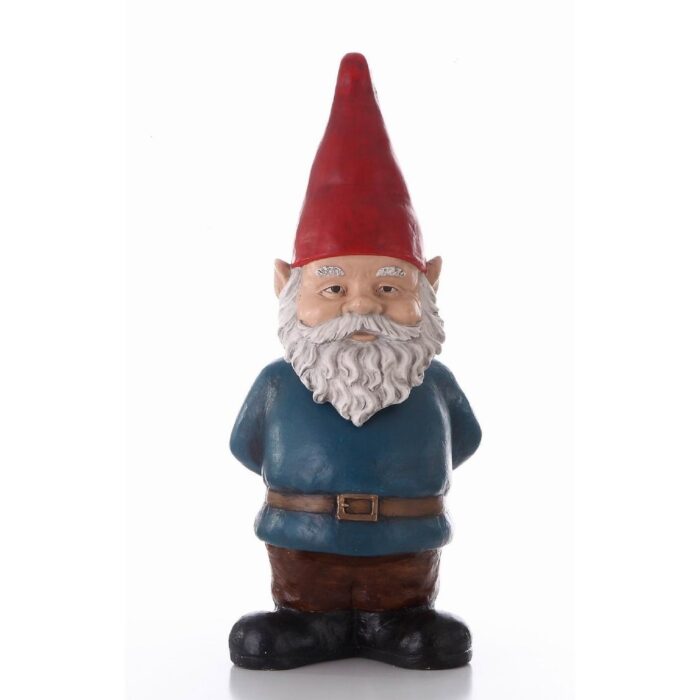 34" Bobblehead Gnome with Hands Behind His Back Garden Statue