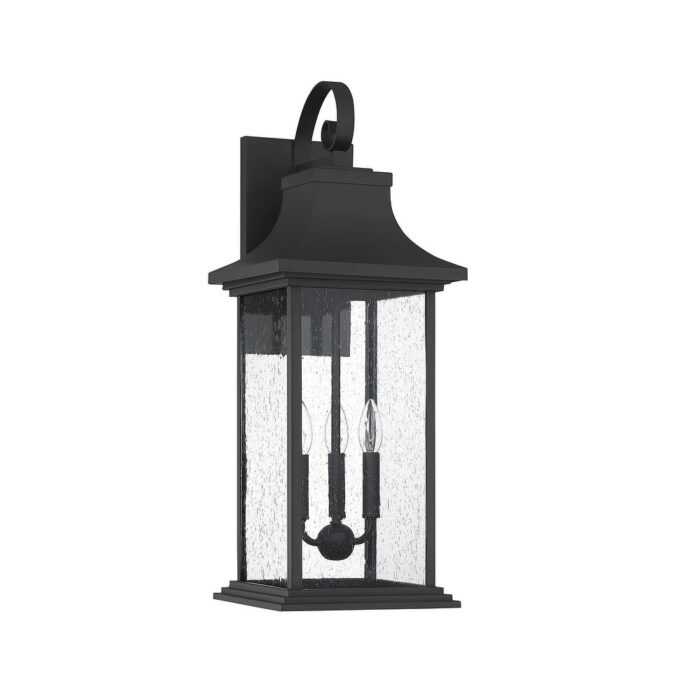 Hancock 3-Light Outdoor Wall Lantern in Matte Black - Image 2