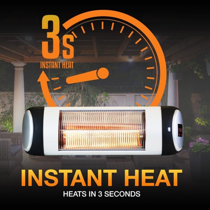 Electric Infrared Space Heater with Remote Control for Patio, Home, Shop, Garage, Deck, Camping by Sun-Ray - Image 2