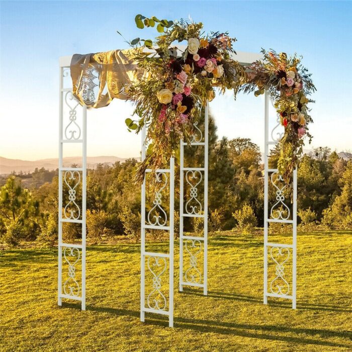 Outdoor Wedding Canopy Arch Backdrop Stand Garden Backyard Gazebo