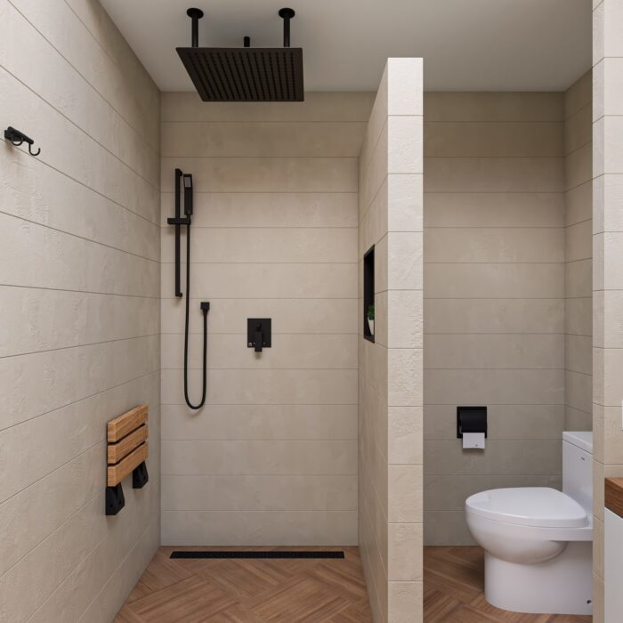 ALFI brand 36" Black Matte Stainless Steel Linear Shower Drain with Groove Holes - Image 2