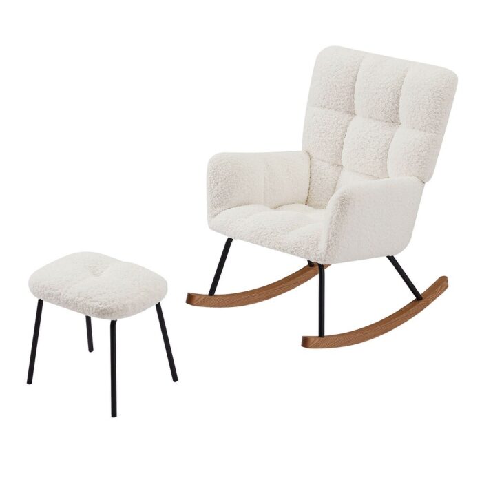 Lounge Recliner Chair Rocking Chair Armchair for Mom and Baby Modern Glider Chair