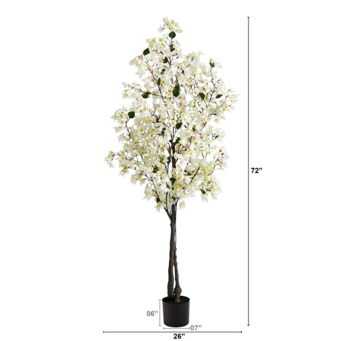 6' Bougainvillea Artificial Tree - Image 2