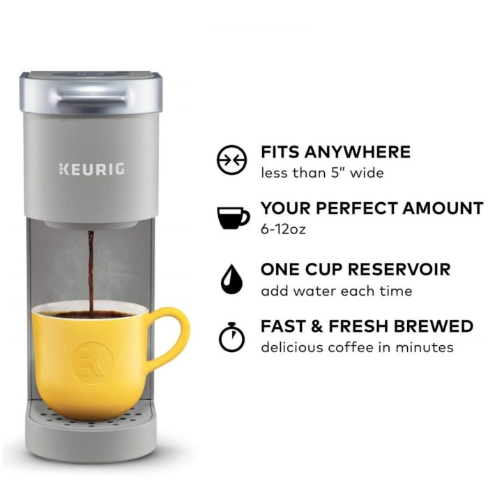 Single Serve Coffee Maker, 6 to 12 oz, Studio Gray - Image 2