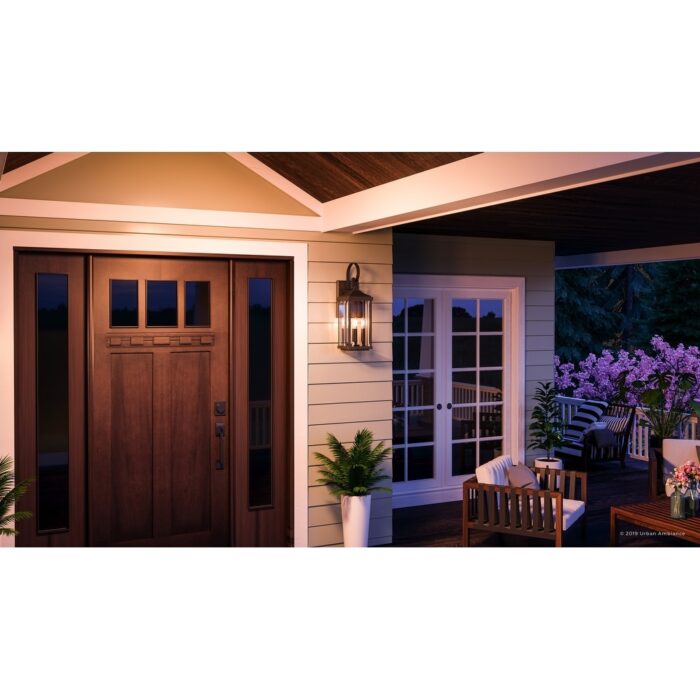 Luxury Colonial Wall Sconce, 30.625H x 9.5"W, with Farmhouse Style, Olde Bronze, by Urban Ambiance - Image 2