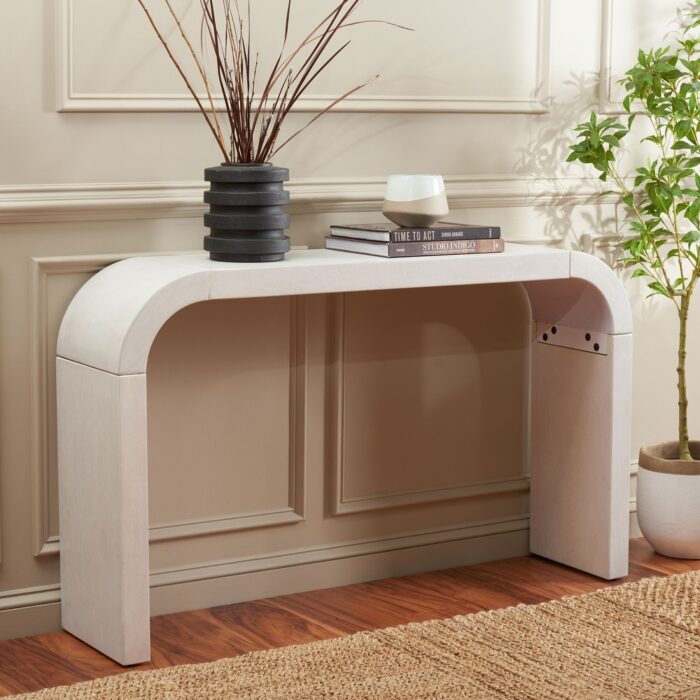 SAFAVIEH Liasonya Curved Console Table - 52" W x 12" D x 31" H - Image 2