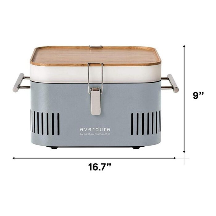 Everdure CUBE Compact Easy-to-Carry Integrated Charcoal Grill (Gray) - Image 2