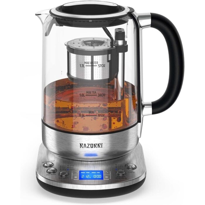 Razorri Electric Tea Maker 1.7L with Automatic Infuser for Tea Brewing, Presets for 5 Tea Types and 3 Brew Strengths - Image 2