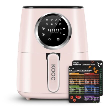 Air Fryer, 4.5Qt Electric Hot Oven Cooker, Free Cheat Sheet, LED Touch Screen, 8 in 1, Customized Temp/Time, Nonstick Basket