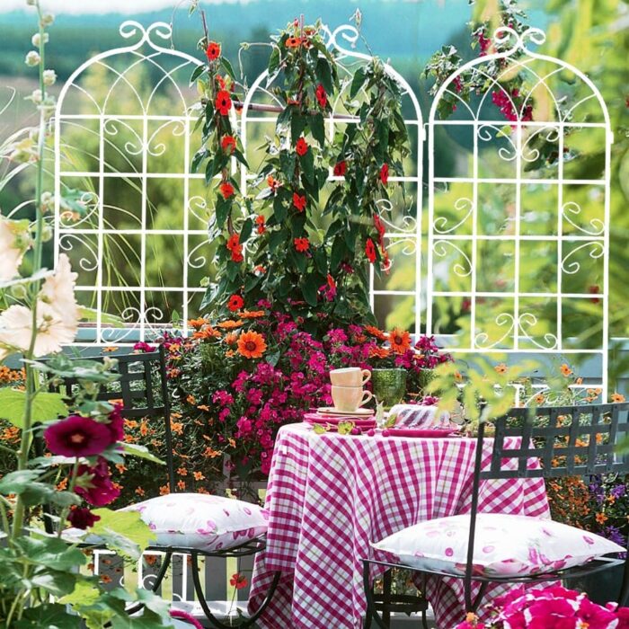 2 Pack Metal Garden Trellis 86.7" x 19.7" Rustproof Trellis