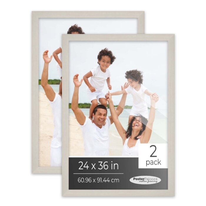24x36 White Washed Picture Frame Set Pack of 2 24x36 Wood Picture Frames for Gallery Wall 2 24x36 White Washed Frames