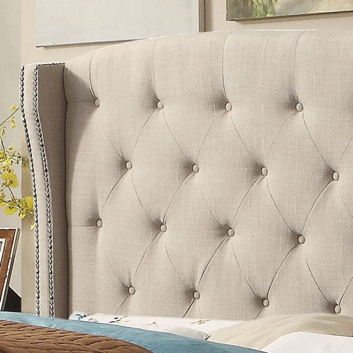 Moser Bay Destiny Upholstered Wingback Headboard Nailhead, Tufted - Image 2