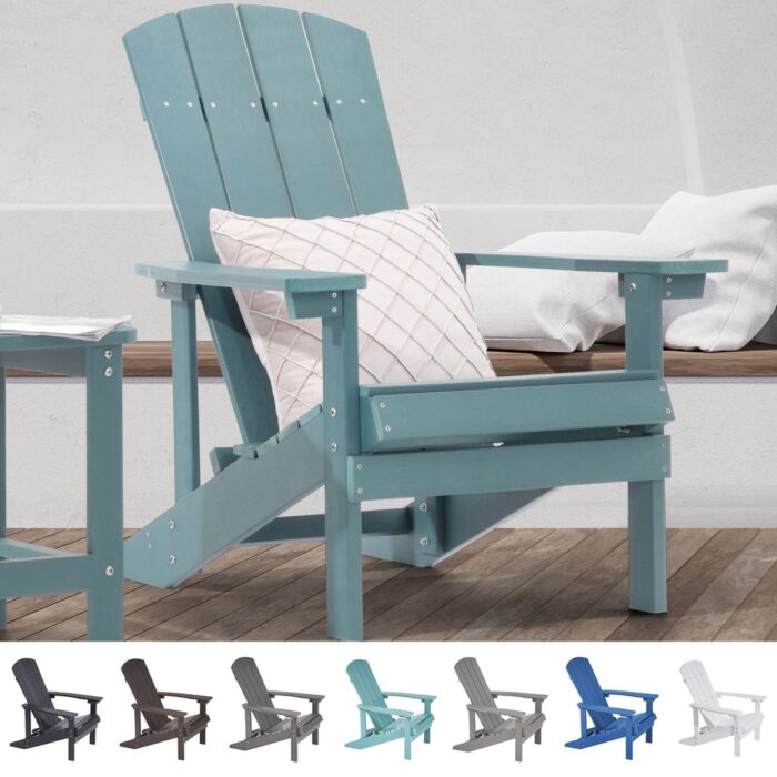 Bonosuki Outdoor HIPS Weather-Resistant Plastic Adirondack Chairs