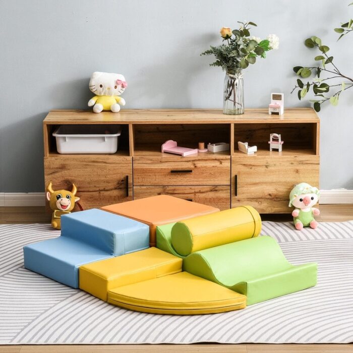 Soft Climb and Crawl Foam Playset 6 in 1 - Safe and Engaging Play Equipment