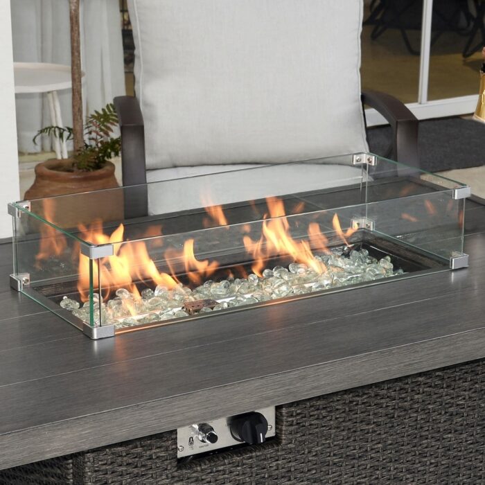 Fire Pit Tempered Glass Wing Guard, Multiple Sizes - Image 2