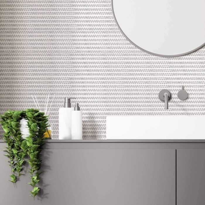 Black and White Stripe Peel and Stick Removable Wallpaper 5927