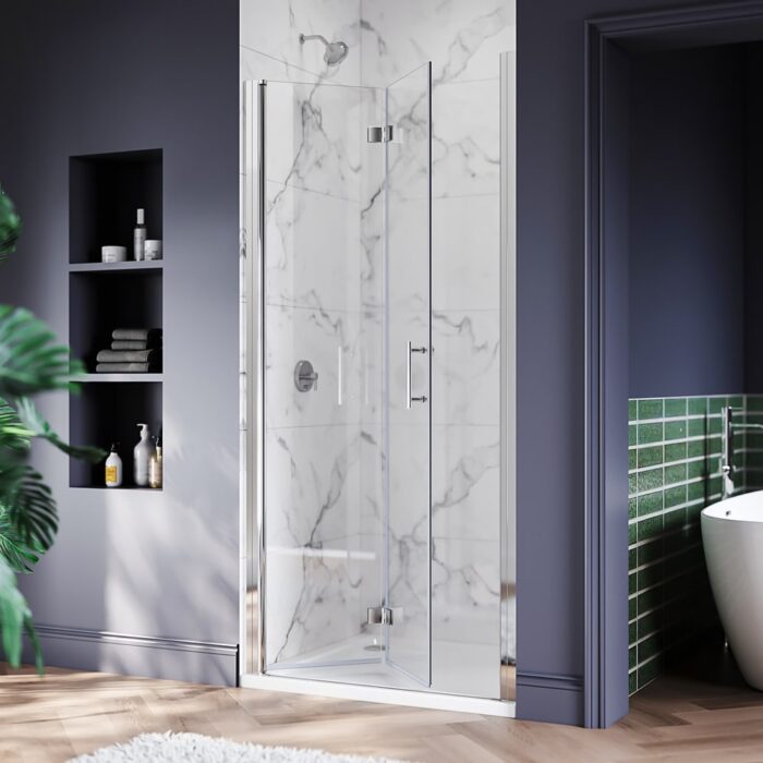 ELEGANT Bi-Fold Frameless Shower Door - Image 2