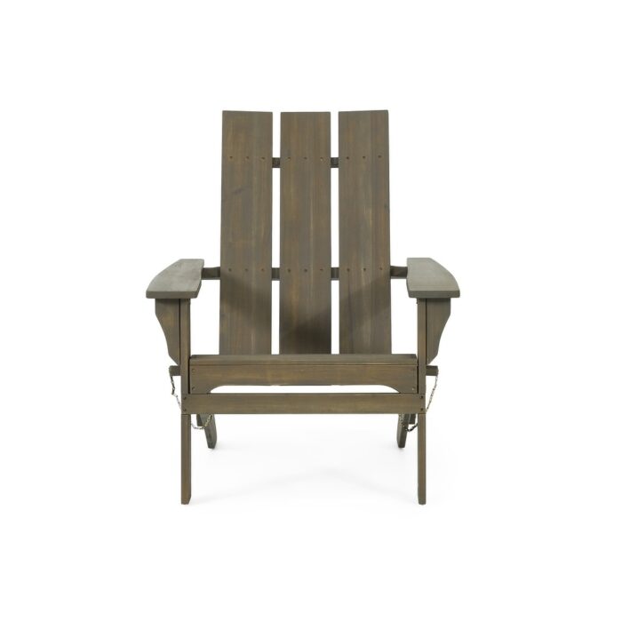 Zuma Outdoor Contemporary Acacia Wood Foldable Adirondack Chair by Christopher Knight Home - Image 2