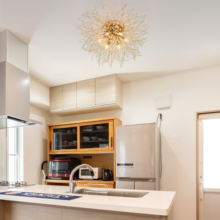 Crystal Flush Mount Ceiling Light Modern Sputnik Firework Close to Ceiling Lamp - Image 2