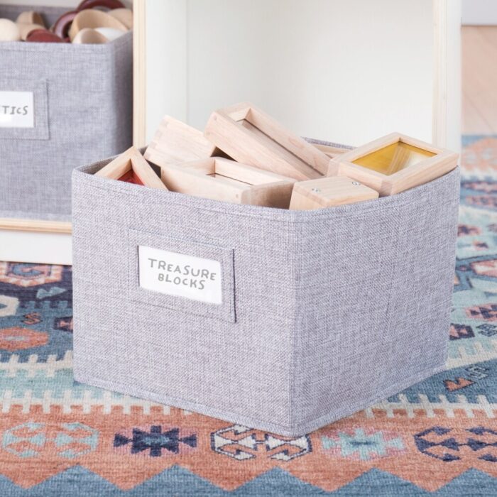 Guidecraft EdQ Essentials Two Shelf 5 Compartment Storage 30'' - Image 2